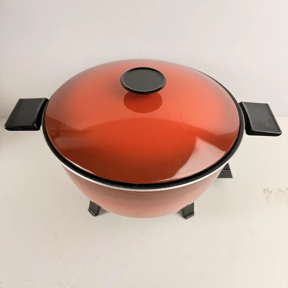 Vtg WEST BEND Country Kettle Electric Skillet Frypan Cooker Pot Casserole 5 Qt